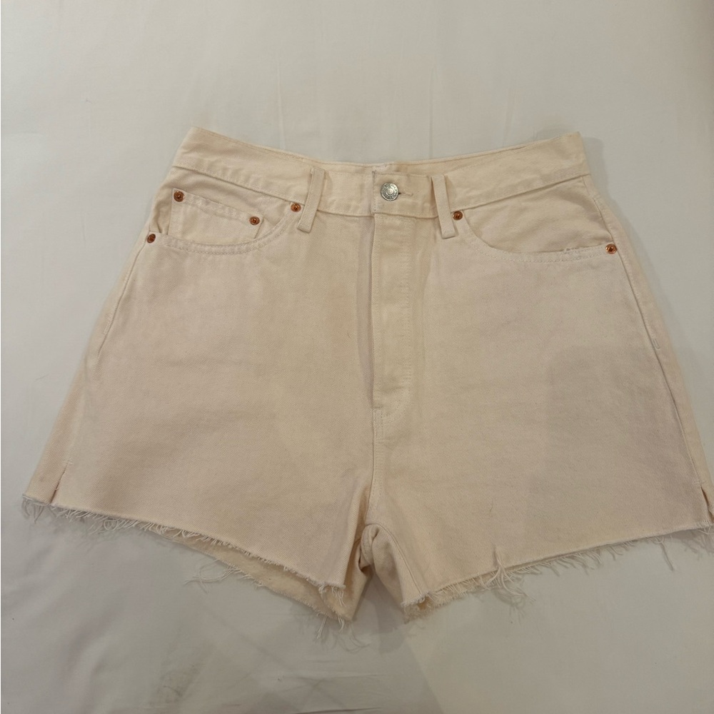 Women's Re/Done light pink denim shorts